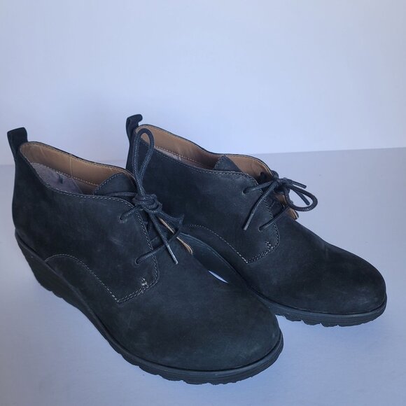 Dansko Cadee Nubuck 1621-100200 Black Suede Wedge Bootie. Size 9.5-10